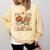 Retro Fall In Love With Learning Autumn Pumpkin Teacher Kids Comfort Colors Sweatshirt Butter