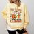 Retro Fall In Love With Learning Autumn Pumpkin Teacher Kids Comfort Colors Sweatshirt Butter