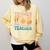 Retro Teacher Daisy Colorful Elementary School Teacher Comfort Colors Sweatshirt Butter