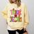 Retro Trick Or Teach Leopard Ghost Halloween Spooky Teacher Comfort Colors Sweatshirt Butter