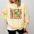 Santas Favorite Teacher Retro Groovy Christmas Xmas Women Comfort Colors Sweatshirt Butter