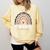 School Psych Teacher School Psychologist Leopard Rainbow Comfort Colors Sweatshirt Butter