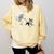 Skeleton Chasing Dog Boston Terrier Halloween Pet Lover Comfort Colors Sweatshirt Butter