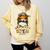 STEM Teacher Messy Bun Fall Vibes Autumn Thanksgiving Men Women Comfort Colors Sweatshirt Butter