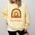Teach Leopard Rainbow Cute Halloween Costume Teacher Women Comfort Colors Sweatshirt Butter