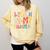 I Teach In My Pajamas Retro Groovy Teacher Humor Comfort Colors Sweatshirt Butter
