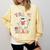 Teacher Halloween Trick Or Teach Floral Ghost Comfort Colors Sweatshirt Butter