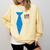 Teacher Tie & Pocket Protector Costume School Comfort Colors Sweatshirt Butter Teacher Tie & Pocket Protector Costume School Comfort Colors Sweatshirt Butter