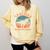 Teaching Is A Walk In The Park Teacher T-Rex Retro Comfort Colors Sweatshirt Butter