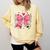 Teaching Is A Work Of Heart Pencil Bow Teacher Valentine Comfort Colors Sweatshirt Butter
