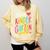 Team Kindergarten Teacher Student Back To School Comfort Colors Sweatshirt Butter