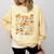 Team TK Crew Preppy Coquette Bow Pumpkin Fall TK Teacher Comfort Colors Sweatshirt Butter