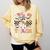 Trick Or Teach Groovy Teacher Halloween Retro Floral Ghost Comfort Colors Sweatshirt Butter
