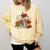 Turkey Reading Books Fall Thanksgiving Teacher Librarian Comfort Colors Sweatshirt Butter