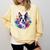 Watercolor Floral Boston Terrier Mama Dog Lover Mother's Day Comfort Colors Sweatshirt Butter