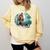 Whimsical Forest Adventures Sasquatch Bigfoot Walking Boston Terrier Dog Lovers Comfort Colors Sweatshirt Butter