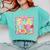100 Days Of School Preppy 100th Day Of School Teacher Kids Comfort Colors Sweatshirt Chalky Mint