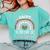100th Day Of 2nd Grade 100 Days Of School Teacher Comfort Colors Sweatshirt Chalky Mint