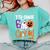 7th Grade Boo Crew Teacher Student Halloween Costume Comfort Colors Sweatshirt Chalky Mint
