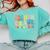 8th Grade Dream Team Teachers Boys Kids Retro Back To School Comfort Colors Sweatshirt Chalky Mint