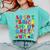 Alphabet Animals ABCs Zoo Kids Boys Girls Teacher Comfort Colors Sweatshirt Chalky Mint