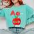 A Is For Apple Pre-K Kindergarten Teacher Student Comfort Colors Sweatshirt Chalky Mint