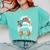 Art Teacher Life Messy Bun Back To School Art Teacher Comfort Colors Sweatshirt Chalky Mint