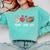 Art Teacher Peace Love Art For Artists And Painters Comfort Colors Sweatshirt Chalky Mint
