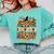 Autumn Fall SPED ED Teacher Thankful Grateful Pumpkin Retro Comfort Colors Sweatshirt Chalky Mint