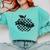 Back To School Checkered Apple Teacher Checkerboard Teacher For Men Women Girls Kids Comfort Colors Sweatshirt Chalky Mint