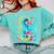 Back To School Eighth 8th Grade Tie Dye Typography Teacher Comfort Colors Sweatshirt Chalky Mint
