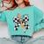 Back To School Hello Fifth Grade Teacher Coquette Pencil Bow Comfort Colors Sweatshirt Chalky Mint
