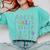 Back To School Kindergarten Alphabet ABC Teacher Women Kids Comfort Colors Sweatshirt Chalky Mint
