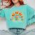 Back To School Kindergarten Dream Team Teacher Love Floral Comfort Colors Sweatshirt Chalky Mint