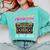 Back To School Retro Reading Is My Jam 80s Teacher Boombox Comfort Colors Sweatshirt Chalky Mint