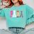 Back To School Teacher Para Preppy Checkered Para Life Comfort Colors Sweatshirt Chalky Mint