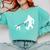 Bigfoot Walking With Bull Terrier Dog Comfort Colors Sweatshirt Chalky Mint