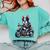Biker Boston Terrier Dog Riding Motorbike Comfort Colors Sweatshirt Chalky Mint