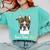 Birthday And Mother's Day -Boston Terrier Mom Comfort Colors Sweatshirt Chalky Mint