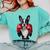 Boston Terrier Boxing Comfort Colors Sweatshirt Chalky Mint