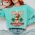 Boston Terrier My Christmas Spirit Dog Santa Claus X-Mas Comfort Colors Sweatshirt Chalky Mint