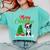 Boston Terrier Christmas Tree Lights Xmas Dog Lover Comfort Colors Sweatshirt Chalky Mint