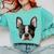 Boston Terrier Cute Puppy Face Dog Lover Pet Owner Comfort Colors Sweatshirt Chalky Mint