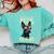 Boston Terrier Dad Boston Bull Bostie Dog Comfort Colors Sweatshirt Chalky Mint