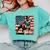 Boston Terrier Dog 4th Of July USA American Flag Patriotic Comfort Colors Sweatshirt Chalky Mint