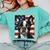 Boston Terrier Dog American Flag 4th Of July Patriotic Puppy Comfort Colors Sweatshirt Chalky Mint