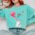Boston Terrier Dog Blowing Chewing Bubble Gum Pink Comfort Colors Sweatshirt Chalky Mint