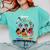 Boston Terrier Dog Christmas Happy Hallothankmas Halloween For Men Women Kids Comfort Colors Sweatshirt Chalky Mint