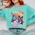 Boston Terrier Dog Christmas Snowman Winter Snow Comfort Colors Sweatshirt Chalky Mint