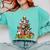 Boston Terrier Dog Christmas Tree Lights Xmas Pajama For Men Women Kids Comfort Colors Sweatshirt Chalky Mint